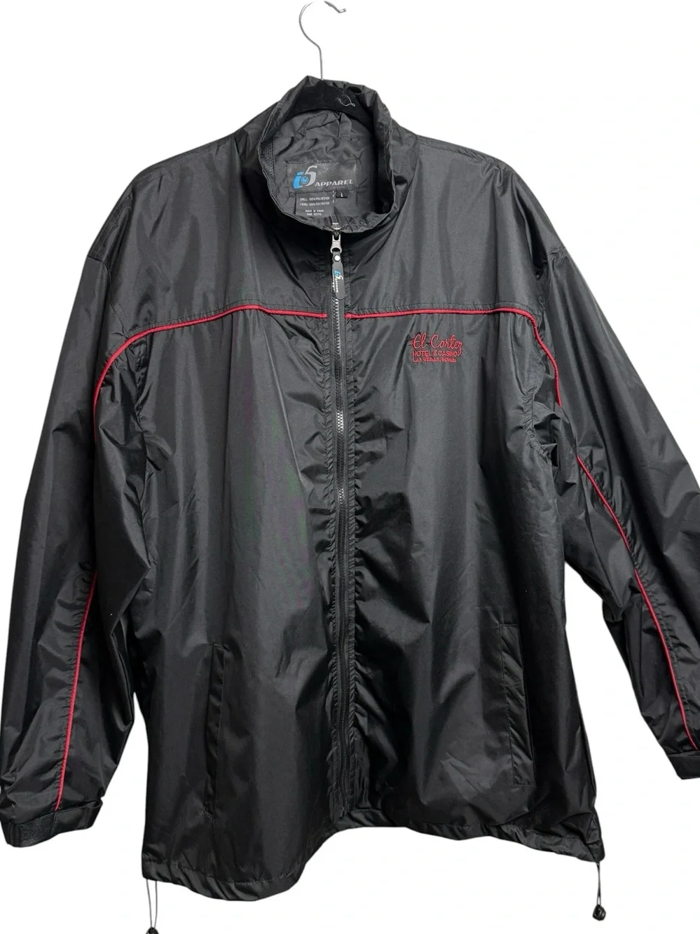 VTG El Cortez Windbreaker Hotel Casino Las Vegas Full Zip Jacket Men's L New